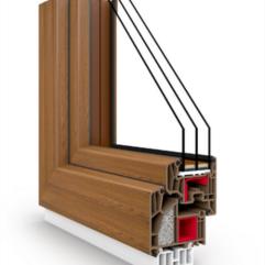 Serramenti in pvc VEKA Alphaline 90 plus - colore rovere dorato 