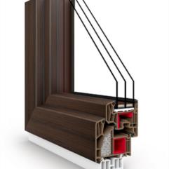 Serramenti in pvc VEKA Alphaline 90 plus - colore rovere scuro 