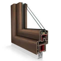 Serramenti in pvc VEKA Softline 70 AD - anta a gradino - colore noce 