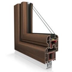 Serramenti in pvc VEKA Softline 70 AD - anta semi-complanare - colore noce 