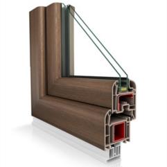 Serramenti in pvc VEKA Softline 70 AD - telaio/anta tondi - colore noce 